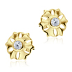 Charming Flowers CZ Stone Silver Ear Stud STS-5124